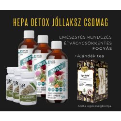   Hepa Detox jóllaksz csomag - 3 db Hepa Detox 500ml + 3db Zabkorpa tabletta 240x + ajándék Boszy Epe-kefe tea