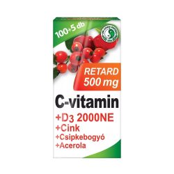 C-vitamin 500mg Retard+D3+Acerola tabletta - 105db