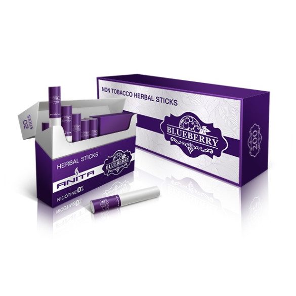 ANITA Áfonya ízű nikotinmentes hevítőrúd - 1 karton - 10 doboz + 1 ajándék doboz