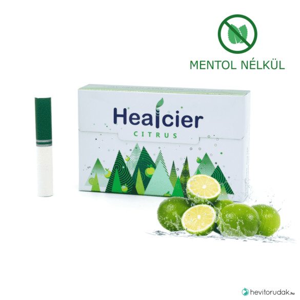 Healcier – citrus nikotinmentes hevítőrúd - 1 karton - 10 doboz + 1 ajándék doboz