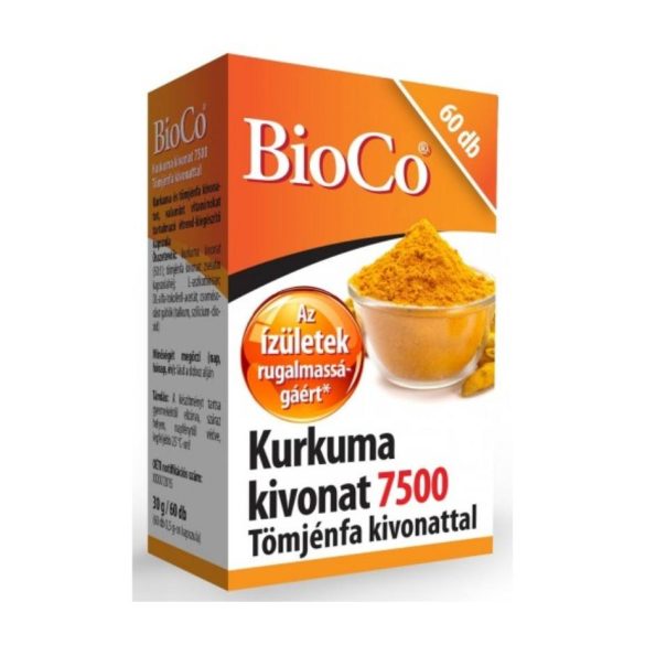BioCo Kurkuma kivonat 7500 Tömjénfa kivonattal 60x