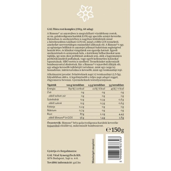 GAL Flóra rost-komplex 150g, 60 adag