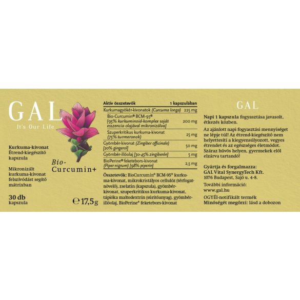 GAL Biocurcumin+, 225 mg x 30 kapszula