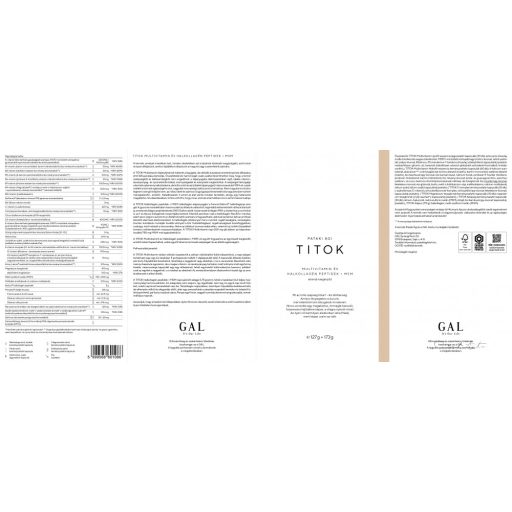 TITOK MULTIVITAMIN ÉS HALKOLLAGÉN PEPTIDEK + MSM (30 adag)