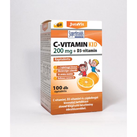 JutaVit C-vitamin 200mg narancs ízű rágótabletta 100db