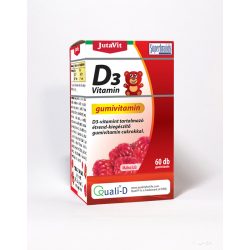 JutaVit D3-vitamin Gumivitamin málna ízű, 60x