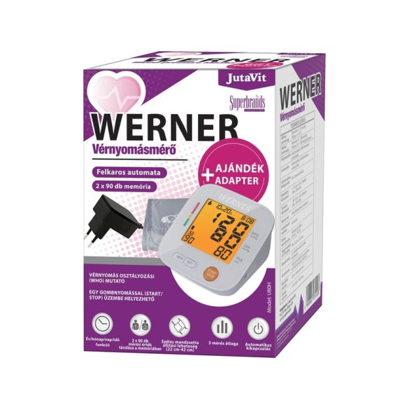 JutaVit Werner automata felkaros vérnyomásmérő + adapter