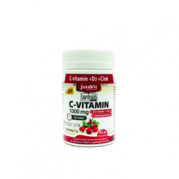 JutaVit C-vitamin 1000mg retard csipkebogyós tabletta 45 db