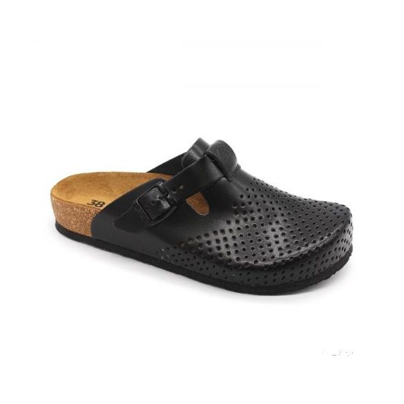 Leon 4250 comfort női bőr klumpa- fekete 