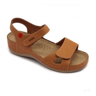   Leon 936 LEON COMFORT NŐI BŐR SZANDÁL- barna,csak 40-es méret