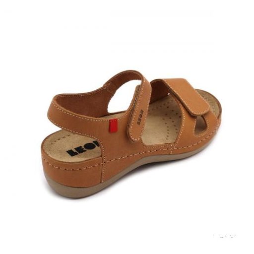 Leon 936 LEON COMFORT NŐI BŐR SZANDÁL- barna,csak 40-es méret