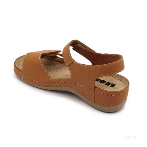 Leon 936 LEON COMFORT NŐI BŐR SZANDÁL- barna,csak 40-es méret