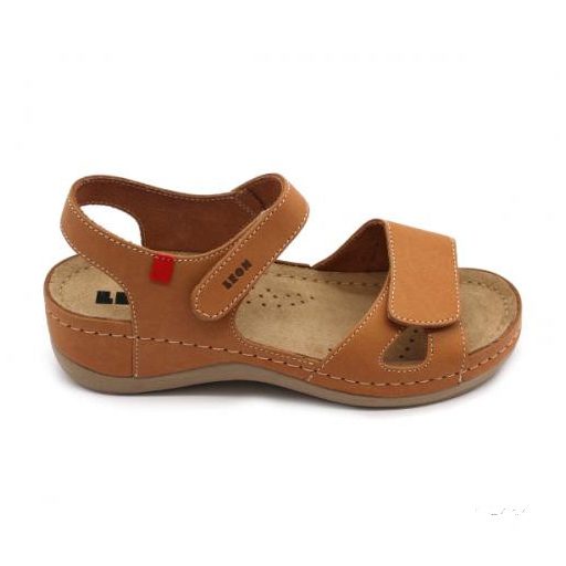 Leon 936 LEON COMFORT NŐI BŐR SZANDÁL- barna,csak 40-es méret