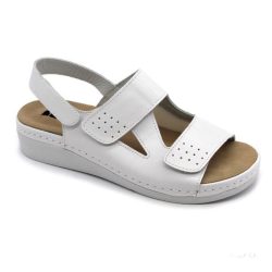   Leon 5020 comfort női bőr szandál - fehér,csak 37-es méret