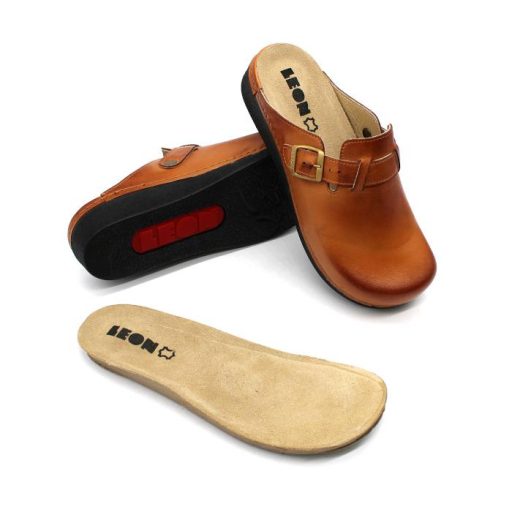 Leon 5000 comfort női bőr klumpa - barna