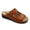 Leon 5010 comfort női bőr papucs - barna