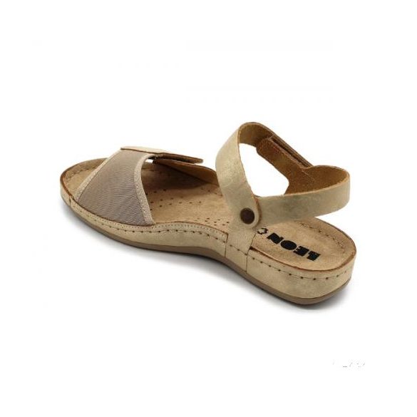 Leon 965 LEON COMFORT NŐI BŐR SZANDÁL- arany - csillogós