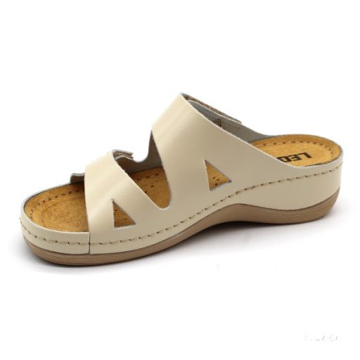 LEON COMFORT NŐI BŐR PAPUCS– 906 Bézs