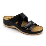 LEON COMFORT NŐI BŐR PAPUCS – 906 Fekete