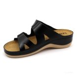 LEON COMFORT NŐI BŐR PAPUCS – 906 Fekete