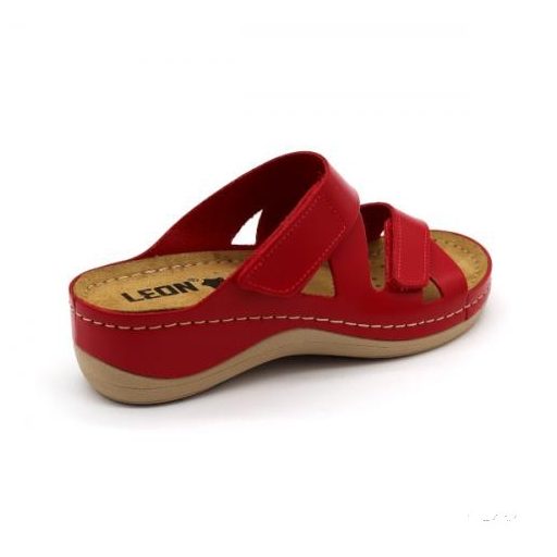 LEON COMFORT NŐI BŐR PAPUCS– 906 Piros