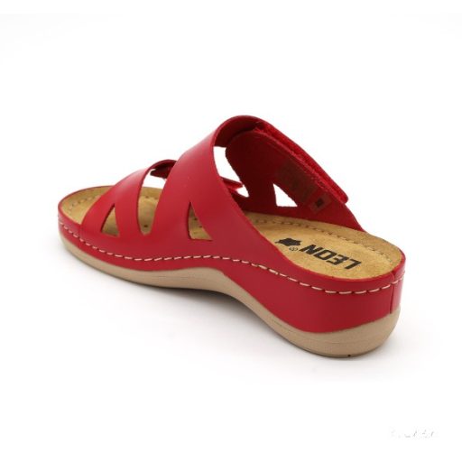 LEON COMFORT NŐI BŐR PAPUCS– 906 Piros
