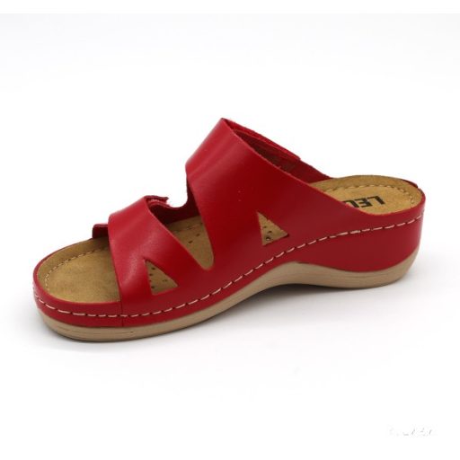LEON COMFORT NŐI BŐR PAPUCS– 906 Piros
