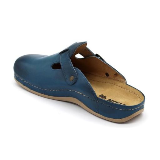 Leon 707 Férfi bőr papucs - kék
