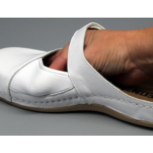 Leon 953 Női bőr papucs - fehér