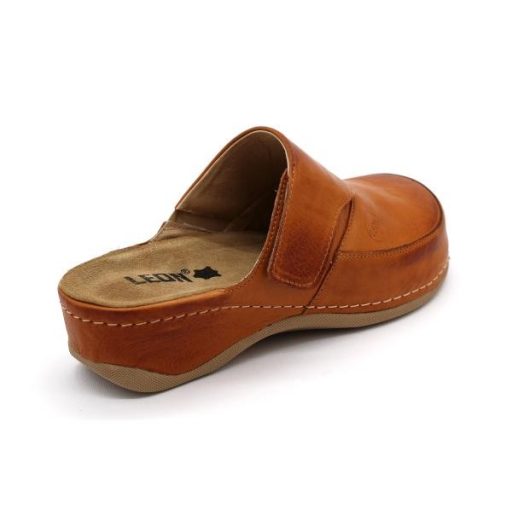 Leon 2019 Női bőr papucs - barna