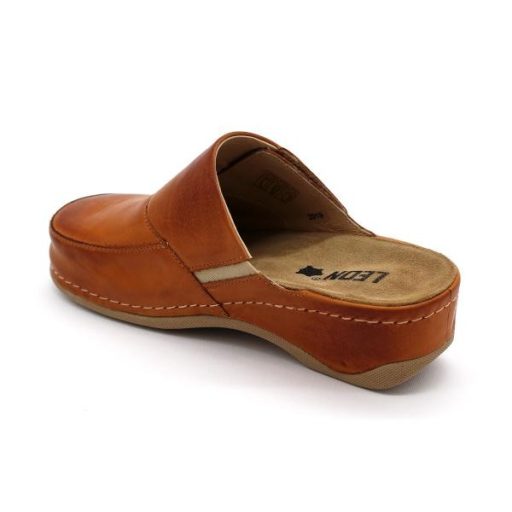 Leon 2019 Női bőr papucs - barna