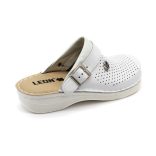 Leon V202M Férfi bőr papucs - fehér