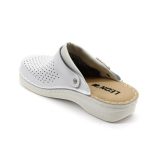 Leon V202M Férfi bőr papucs - fehér