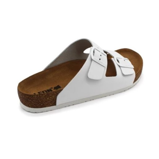 Leon 4703 Comfort Férfi bőr papucs - fehér