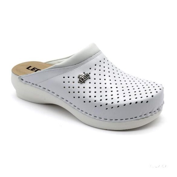  PU100 Leon Comfort női bőr klumpa- fehér csak 39-es 