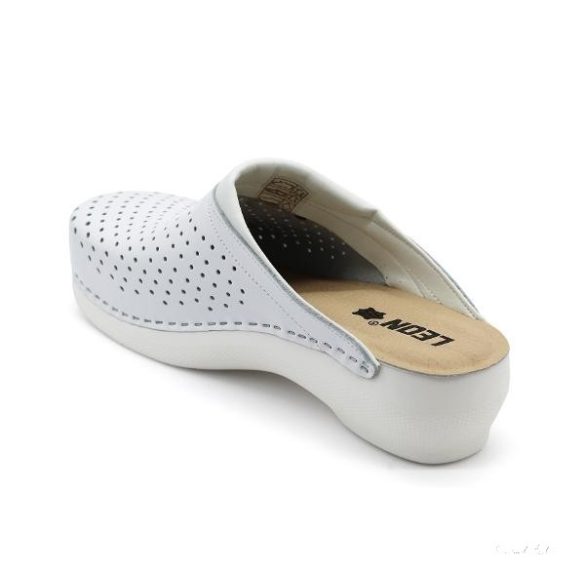  PU100 Leon Comfort női bőr klumpa- fehér csak 39-es 
