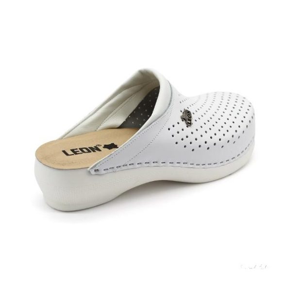  PU100 Leon Comfort női bőr klumpa- fehér csak 39-es 