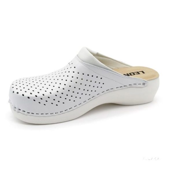  PU100 Leon Comfort női bőr klumpa- fehér csak 39-es 