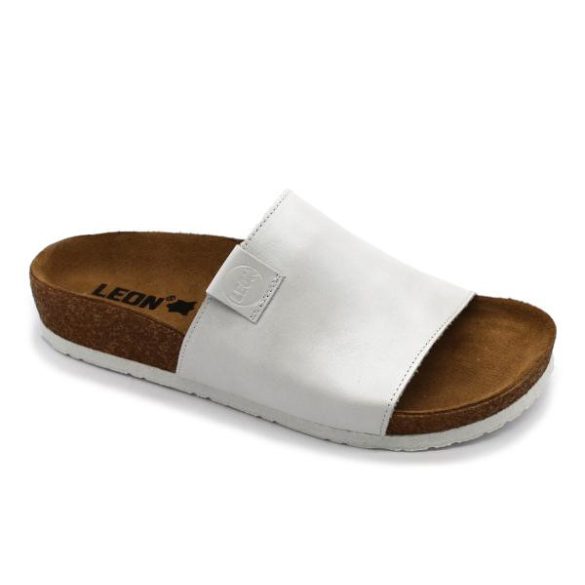 Női Leon bőr papucs – 4205 - fehér