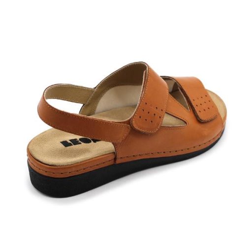 Leon 5020 comfort női bőr szandál - barna