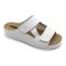 Leon 5010 comfort női bőr papucs - fehér