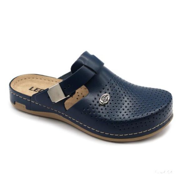 950 Leon Comfort női bőr klumpa - sötét kék 