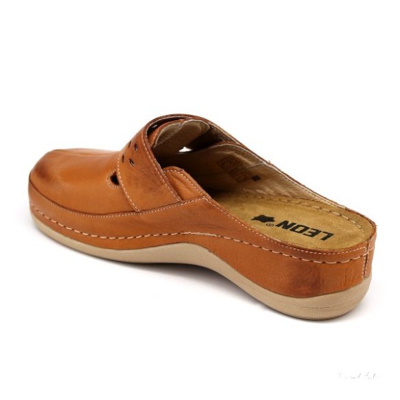 902 Leon Comfort női bőr klumpa- barna csak 41-es
