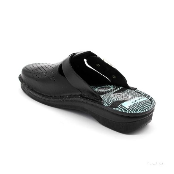 V260 Leon Comfort női bőr klumpa- fekete csak 37-es 