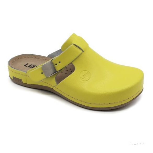950 Leon Comfort női bőr papucs- lemon csak 40-es 