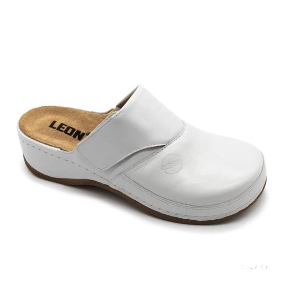 2019 Leon Comfort női bőr papucs- fehér csak 39-es 