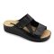 Leon 5010 comfort női bőr papucs- fekete