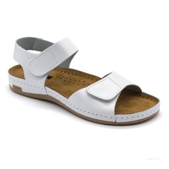 Leon  963 LEON COMFORT NŐI BŐR SZANDÁL- fehér