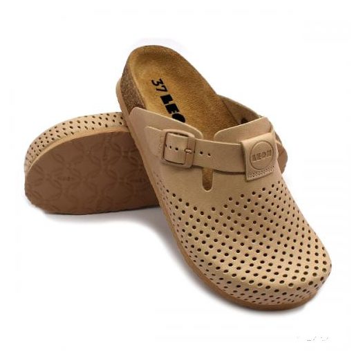 Leon 4250 comfort női bőr klumpa-  bézs
