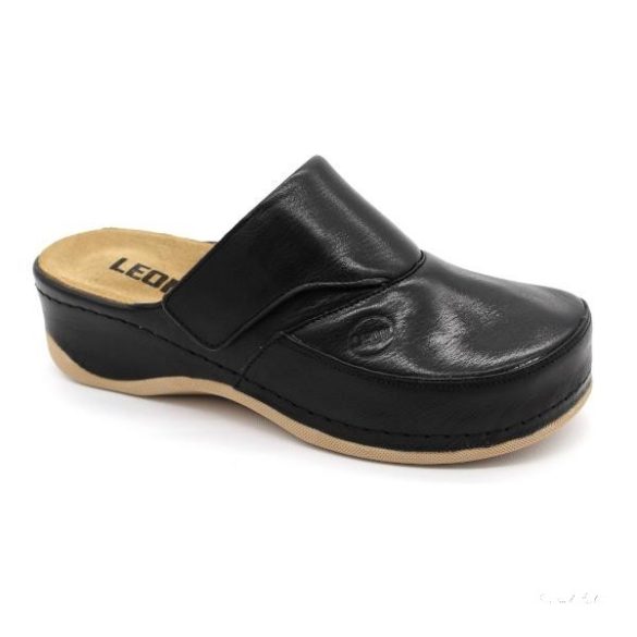 2019 Leon Comfort női bőr klumpa- fekete csak 36-os